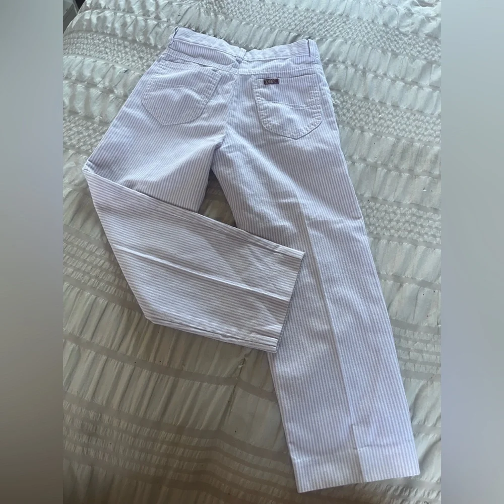 Vintage Girls Lee Pink & White Pinstripe Pants